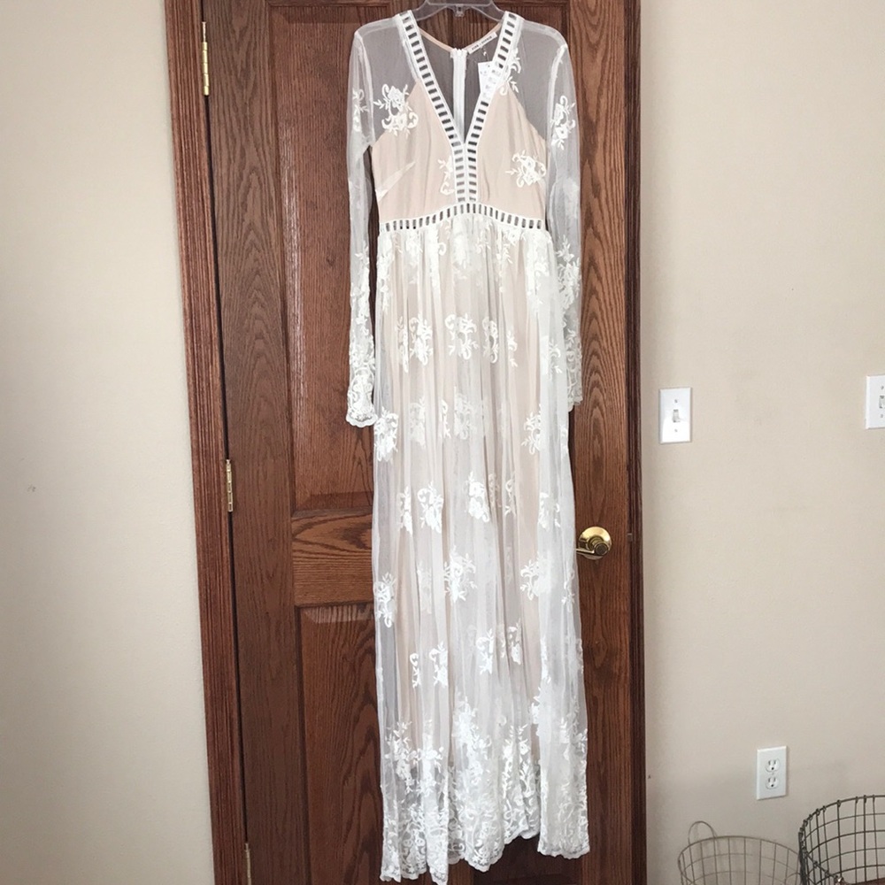 White Lace Maxi Dress